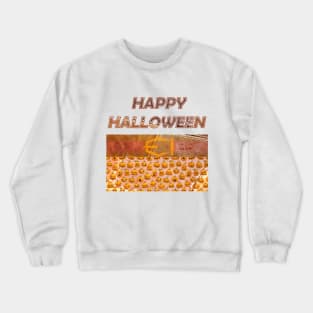 Pumpkins Leather Crewneck Sweatshirt